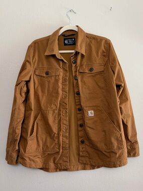 Women’s Carhartt Rugged Flex loose fit jacket size Small Carhartt brown